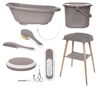Immagine prodotto di Set da bagno Bebe-Jou Sense – 7 pezzi – Colore marrone tortora