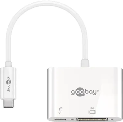 Image de goobay USB C Adapter DVI PD blanc 0,15 m (1 softpack)