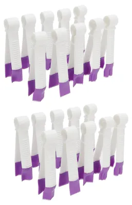Productafbeelding van Taartdecoratieclips - 20 stuks, decoratietool voor fondant en cupcakes - plastic koekjesstempels/klemmen