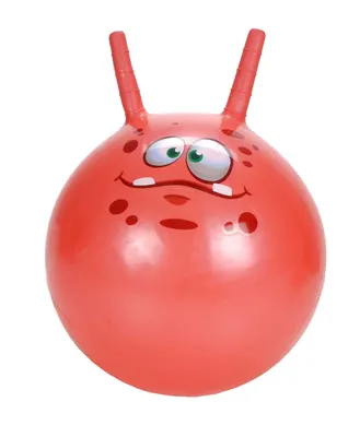 Produktbild von Hüpfball für Kinder mit lustigem Comic-Monster, Durchmesser ca. 45 cm, Tragkraft max. 50 kg, hellrot