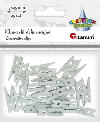Zdjęcie produktu dla Klamerki drewniane białe 25szt