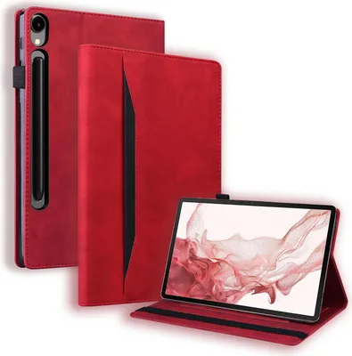Produktbild von Mobigear Folio  Samsung Galaxy Tab S10 FE Plus Hülle Klapphülle - Rot