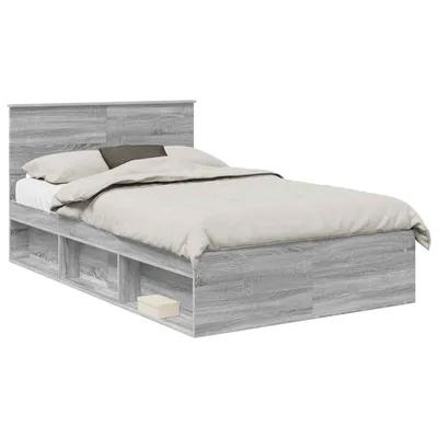 Obrázok produktu pre Rám postele Sivý Sonoma 120 x 200 cm Kompozitné drevo
