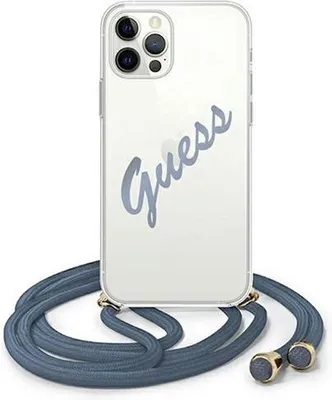 Zdjęcie produktu dla Guess Guhcp12Mcrtvsbl Iphone 12/12 Pro 6,1 Niebieski/Blue Hardcase Script Vintage