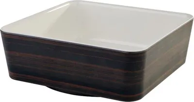 Zdjęcie produktu dla Paderno 44475-26, Salaterka, Prostokąt, Melamina, Brązowy, Biały, 1,5 l, 1 szt.