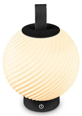 Produktbild von Briloner LED Tischlampe Kabellos Ø18x25 cm Rund 2W 150lm 2700K Warmweiß Dimmbar Schwarz - Tischleuchte Wohnzimmer Schlafzimmer Balkon