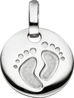Produktbild von JOBO Kinder Anhänger Babyfüße 925 Sterling Silber Silberanhänger Babyanhänger