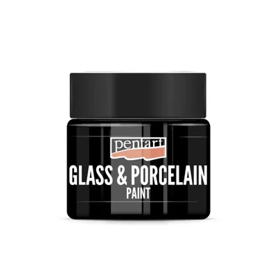 Produktbild von PENTART Glas- und Porzellanfarbe, 30 ml, Schwarz