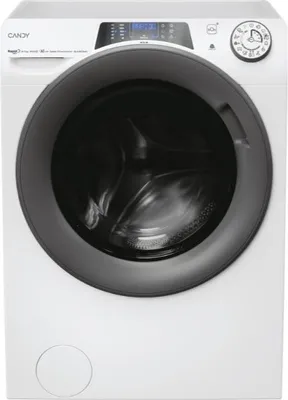 Produktbild von Candy RapidÓ PRO RPW4856BWMR9/1-S, Frontlader, Freistehend, Weiß, Links, Anthrazit, Tasten, Drehregler