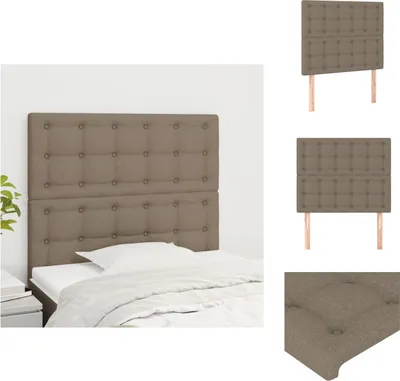 Produktbild von vidaXL Kopfteile 2 Stk. Taupe 100x5x78/88 cm Stoff -  Kopf- & Fußenden