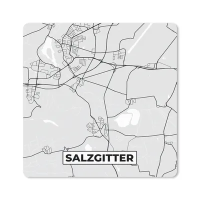 Produktbild von MuchoWow® Mauspad Mousepad Deutschland - Karte - Stadtplan - Salzgitter 30x30 cm - Mousepads - Maus Mat - Pad - Mausunterlage - Gaming