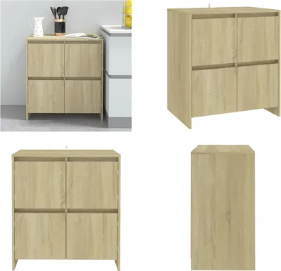 Produktbild von vidaXL Sideboard Sonoma Eiche 70x41x75 cm Holzwerkstoff - Sideboard - Sideboards - Anrichte - Lagerschrank