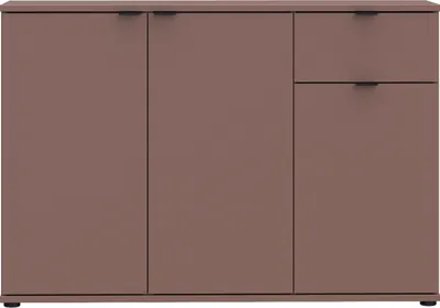 Produktbild von Sideboard >GANYMEDE< 3 Türen, 1 Schublade, in terrakottafarbig - 119,8x82,3x34,1cm (BxHxT)