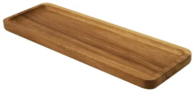 Produktbild von Holztablett Serviertablett Organizer - 28 x 10 x 1,5 cm - Akazienholz - Naturholz
