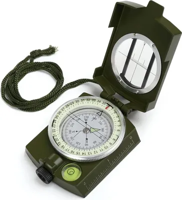 Produktbild von Militär Marschkompass wasserdicht rüttelfest mit Tasche, deutsche Anleitung