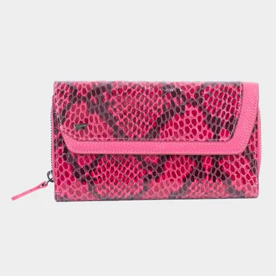 Produktbild von Portemonnaie LUISE Geldbörse L 26 Kartenfächer pink Damen - Leder