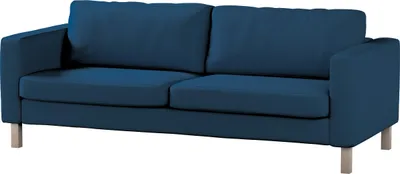 Produktbild von Dekoria Bezug für Karlstad 3-Sitzer Sofa nicht ausklappbar, kurz, marinenblau , Bezug für Karlstad