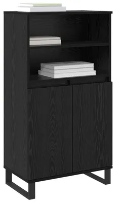 Produktbild von vidaXL Hochboard Schwarz 60 x 36 x 110 cm Holzwerkstoff
