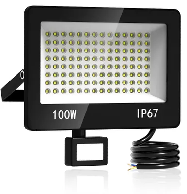 LED-Außenstrahler 100W 10.000lm Bewegungsmelder IP67