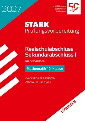 Produktbild von STARK Lösungen zu Mathematik - Realschulabschluss 2027 Niedersachsen - Prüfungsvorbereitung