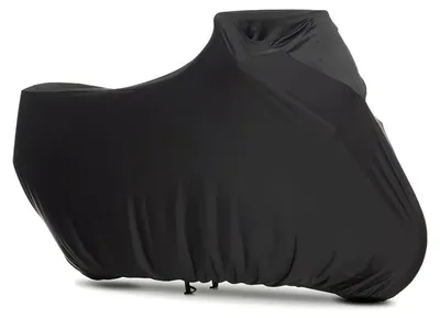 Image de Housse intérieure pour moto BHIEE, tissu extensible, anti-poussière, housse élastique pour moto, housse de protection pour motos, 295 x 109 x 140 cm, noir