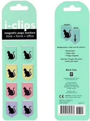 Produktbild von Magnetische Lesezeichen für Bücher „Schwarze Katzen“ 8 Stück