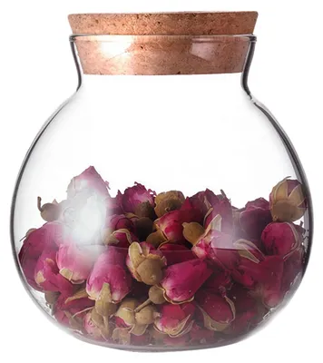 Glasvorratsdose 500 ml mit Korkdeckel, luftdicht, transparent