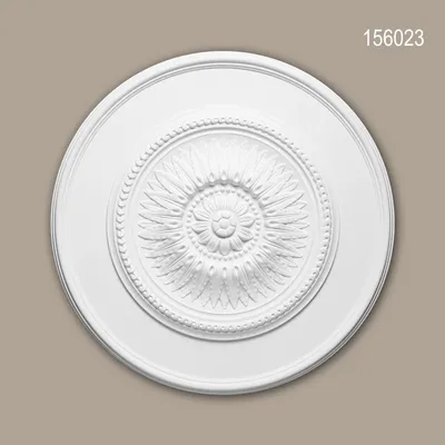Produktbild von PROFHOME 156023 Rosette aus Polyurethan Deckenrosette Zierelement Ø 59,0 cm