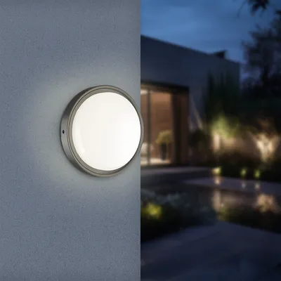 Image de Applique murale et plafonnier LED Braytron avec détecteur de mouvement, 18 W, IP65, luminaire d'extérieur 3-en-1, noir