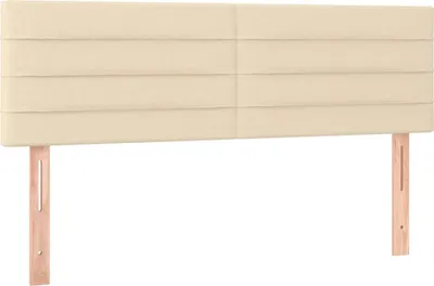 Obrázok produktu pre vidaXL Čelo postele, krémová, 144 x 5 x 78/88 cm, látka