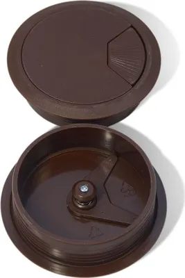 Produktbild von 4 Stück Kabeldurchlass Kabeldurchführung Kabelabdeckung Kabeldose, braun, 80mm