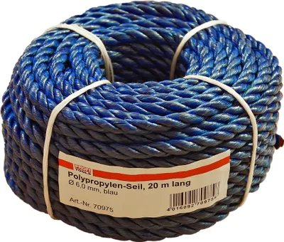 Produktbild von Universalseil Ø 6 mm, blau / 20 m Rolle