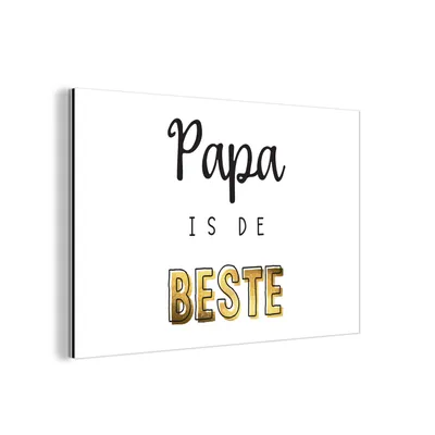 Obrázek produktu pro Nástěnná dekorace Kovový kovový obraz Wall Art 90x60cm Den otců - Táta je nejlepší - Citáty - Přísloví Muchowow Hliníkové obrazy