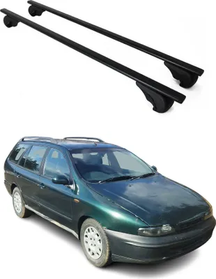 Productafbeelding van Dakdragers, dwarsbalken voor Fiat Marea Weekend, bouwjaar 1996-2003, zwart staal