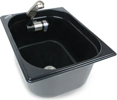 Produktbild von Spülbecken 325x265x200 + Wasserhahn + Ablauf Camping Spüle Waschbecken Wohnmobil