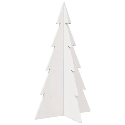 Immagine prodotto di Albero di Natale Decorativo Bianco 80 cm Legno Massello di Pino