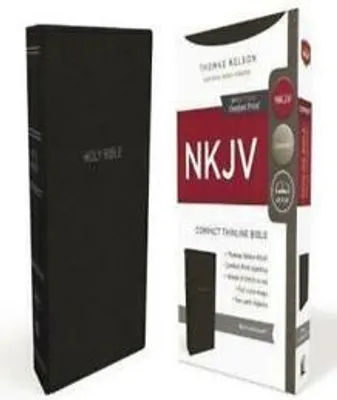 Produktbild von NKJV, Thinline Bible, Compact, Leathersoft, Black, Red Letter, Comfort Print