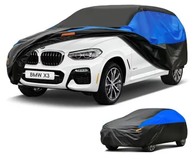 Obrázok produktu pre Ochranný obal na auto, vodeodolný a priedušný, pre modely BMW X3 (ročníky 2010-2024), farby: čierna, modrá