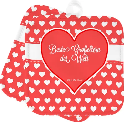 Produktbild von Mr. & Mrs. Panda Topflappen Großeltern - Geschenk, Enkelin, topfhalter, Kochlappen, Enkelkind, Topfuntersetzer, Set, Oppa, Opa, Doppel, Großmama, Oppi