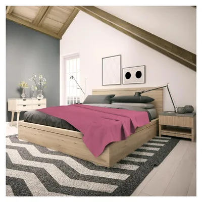 Produktbild von Waffelpiqué Decke aus Baumwolle, 75 x 120 cm, Leichte Wohlfühldecke, Atmungsaktiv (rosa)