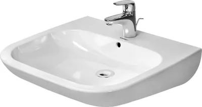 Produktbild von Duravit D-Code, Waschtisch, Weiß Hochglanz, 600 mm, 23126000002, 1 Stk.