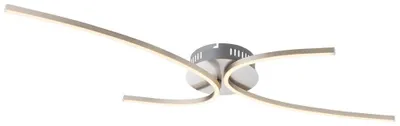 Produktbild von LED Deckenleuchte, Metall nickel matt, weiß, L 95 cm
