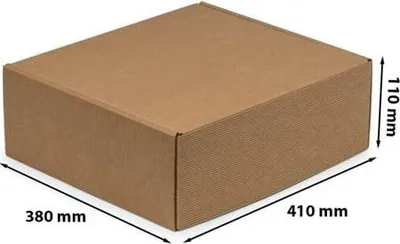 Obrázok produktu pre Krabica z vlnitej lepenky 410x380x110 mm F427