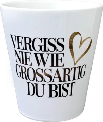 Produktbild von Vergiss nie wie großartig Du bist Blumentopf Goldenes Herz