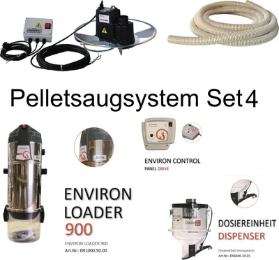 Produktbild von environ Pelletsaugsystem Set 4 – vertikale Pelletentnahme mit Spiderhug & Loader 900