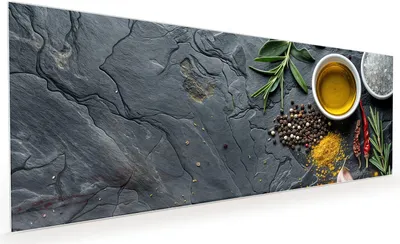 Produktbild von Küchenrückwand Spritzschutz Glas mit Motiv Küche Zutaten 40 x 40 cm