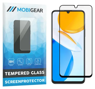 Produktbild von Mobigear Premium Displayschutzfolie für Honor X7, gehärtetes Glas, Displayschutz – kompatibel mit Hüllen – Schwarz