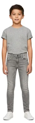 Image de Jean slim pour garçon Tommy Hilfiger, couleur gris, taille 128