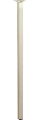 Image de Pied table basse carré fixe, H.70 cm acier brossé gris