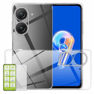 Obrázok produktu pre Pre ASUS Zenfone 10 / 9 silikónové puzdro + H9 sklenený obal na mobilný telefón Obaly Ochranné kryty